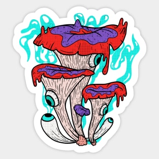 Psychedelic Magic Mushrooms Sticker